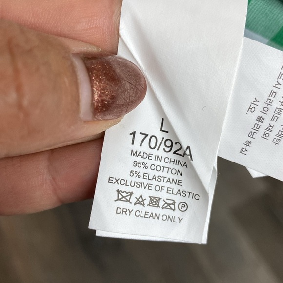 Kate spade Green & White Gingham Smocked-bodice Dress size LG - POCKETS!! - Picture 8 of 11